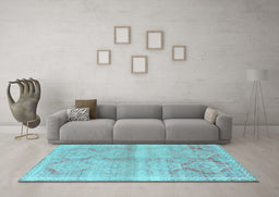 Machine Washable Persian Light Blue Traditional Rug in a Living Room, wshtr3812lblu