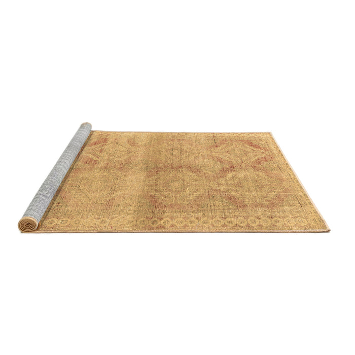Sideview of Machine Washable Persian Brown Traditional Rug, wshtr3812brn