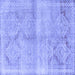 Square Persian Blue Traditional Rug, tr3812blu