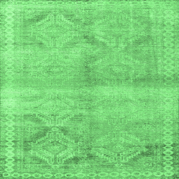 Square Persian Emerald Green Traditional Rug, tr3812emgrn
