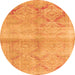 Square Persian Orange Traditional Rug, tr3812org
