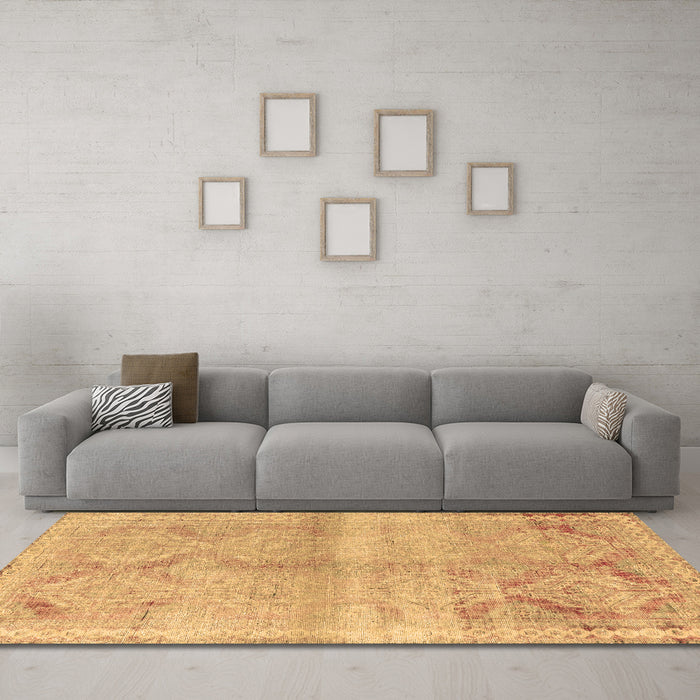 Machine Washable Persian Brown Traditional Rug in a Living Room,, wshtr3812brn