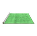 Sideview of Machine Washable Persian Emerald Green Traditional Area Rugs, wshtr3812emgrn