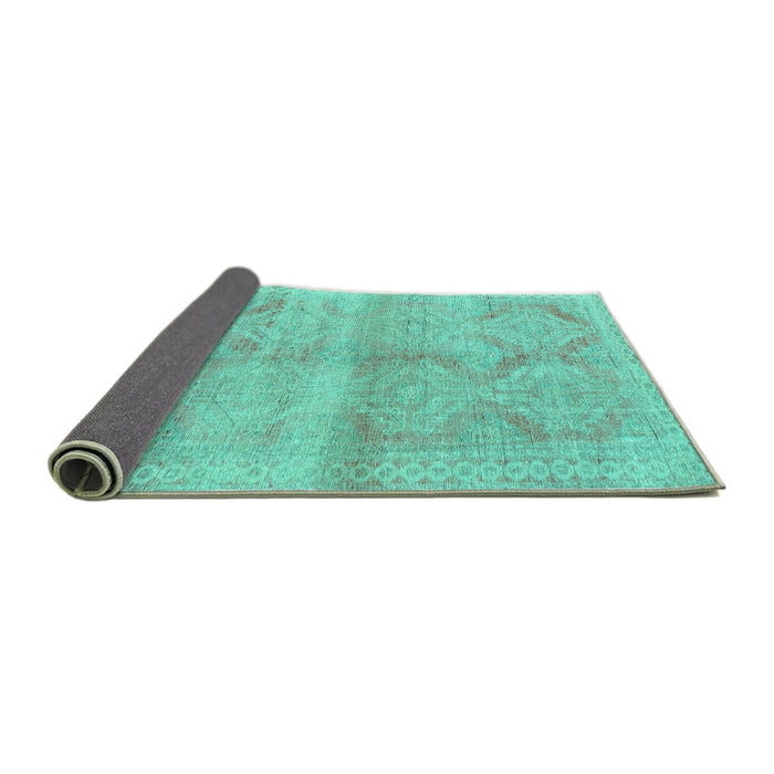 Sideview of Persian Turquoise Traditional Rug, tr3812turq