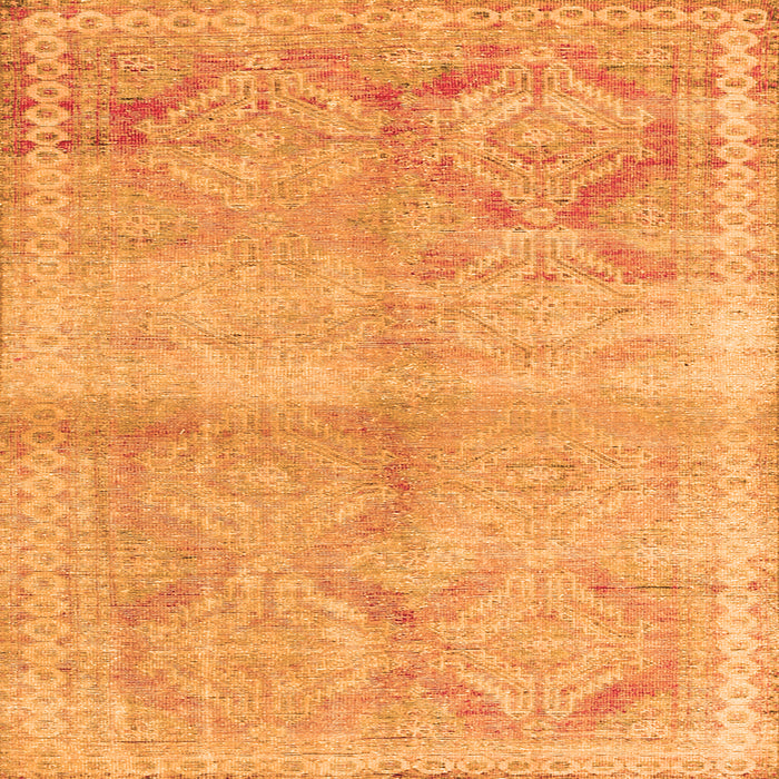 Serging Thickness of Persian Orange Traditional Rug, tr3812org