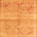 Serging Thickness of Persian Orange Traditional Rug, tr3812org