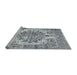 Sideview of Machine Washable Traditional Light Steel Blue Rug, wshtr3813