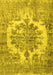 Machine Washable Persian Yellow Traditional Rug, wshtr3813yw