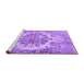 Sideview of Machine Washable Persian Purple Traditional Area Rugs, wshtr3813pur