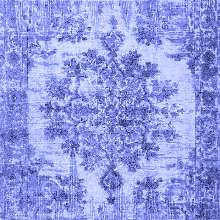 Machine Washable Persian Blue Traditional Rug, wshtr3813blu
