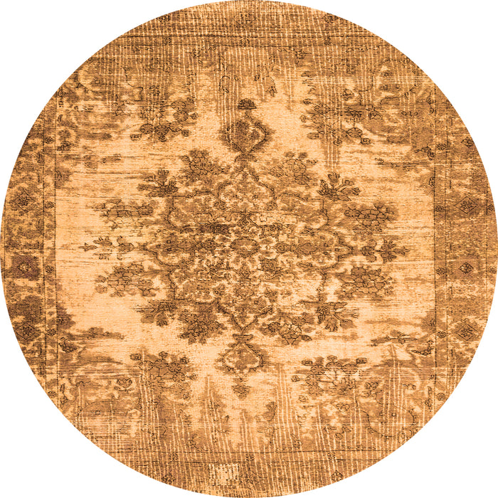 Square Persian Orange Traditional Rug, tr3813org