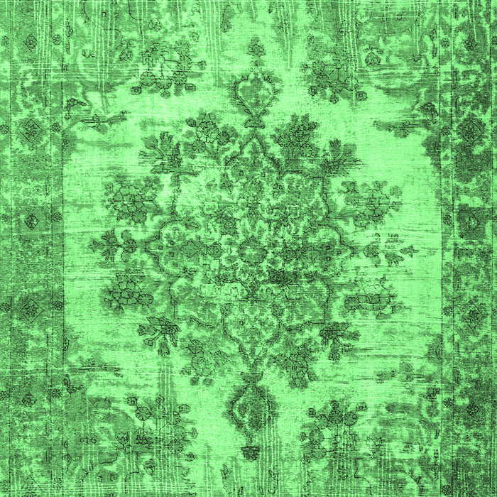 Machine Washable Persian Emerald Green Traditional Area Rugs, wshtr3813emgrn