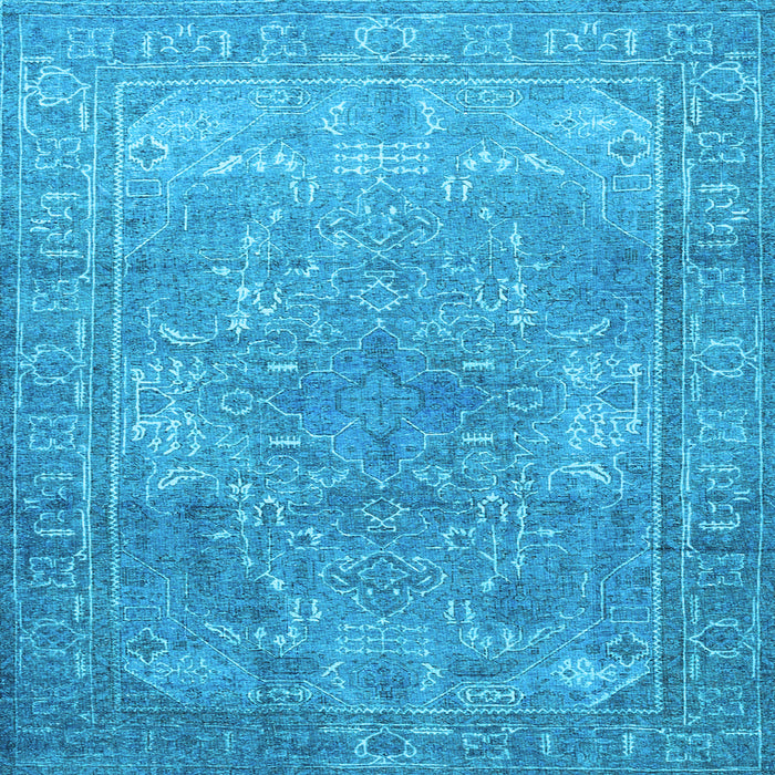 Square Persian Light Blue Traditional Rug, tr3814lblu