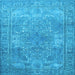 Square Persian Light Blue Traditional Rug, tr3814lblu