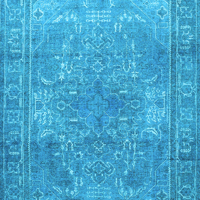 Machine Washable Persian Light Blue Traditional Rug, wshtr3814lblu
