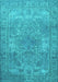 Machine Washable Persian Turquoise Traditional Area Rugs, wshtr3814turq