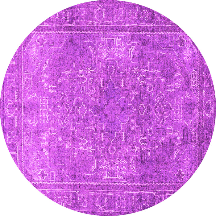 Round Persian Pink Traditional Rug, tr3814pnk