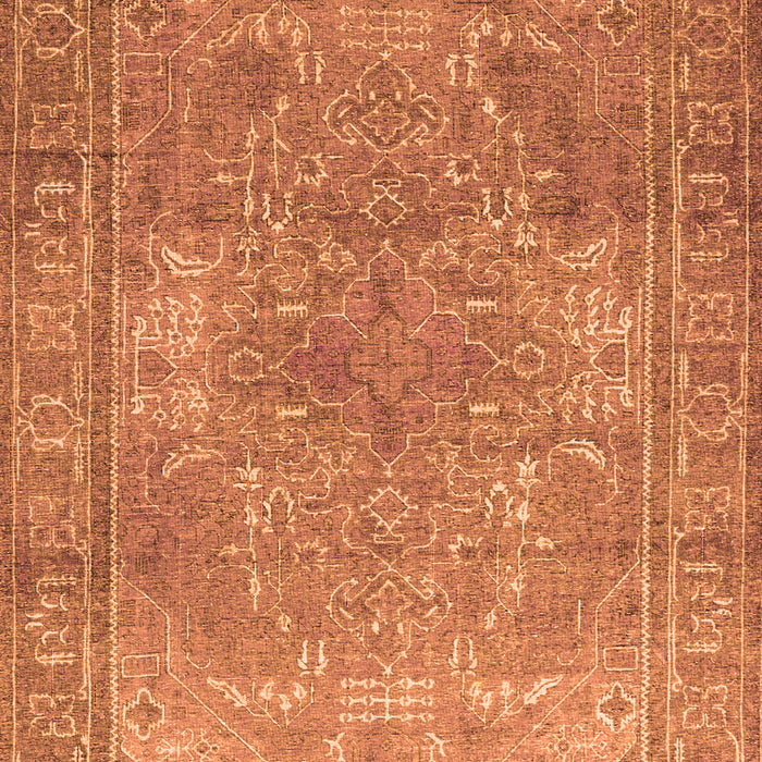 Serging Thickness of Machine Washable Persian Orange Traditional Area Rugs, wshtr3814org