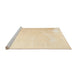 Sideview of Machine Washable Traditional Gold Rug, wshtr3815