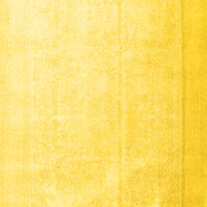 Machine Washable Persian Yellow Traditional Rug, wshtr3815yw