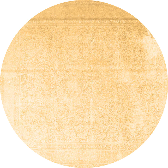 Round Machine Washable Persian Brown Traditional Rug, wshtr3815brn