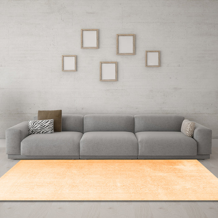 Machine Washable Persian Orange Traditional Area Rugs in a Living Room, wshtr3815org