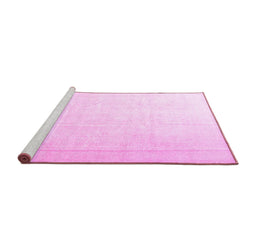 Sideview of Machine Washable Persian Pink Traditional Rug, wshtr3815pnk