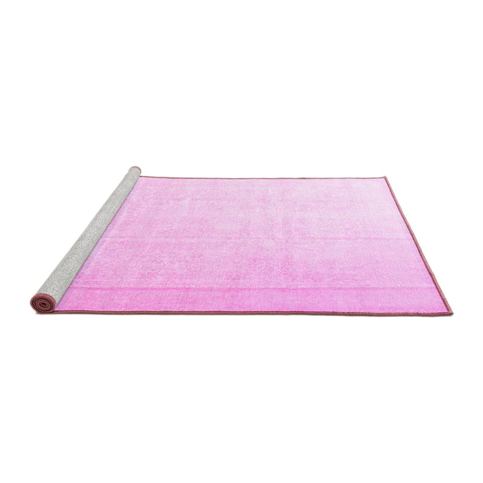 Sideview of Machine Washable Persian Pink Traditional Rug, wshtr3815pnk