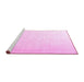 Sideview of Machine Washable Persian Pink Traditional Rug, wshtr3815pnk