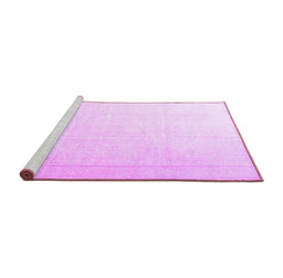 Sideview of Machine Washable Persian Purple Traditional Area Rugs, wshtr3815pur