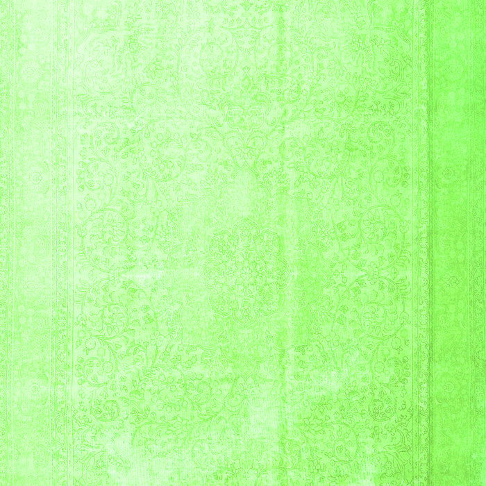 Serging Thickness of Machine Washable Persian Green Traditional Area Rugs, wshtr3815grn