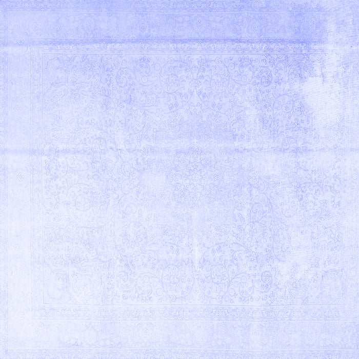 Square Machine Washable Persian Blue Traditional Rug, wshtr3815blu