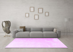Machine Washable Persian Purple Traditional Area Rugs in a Living Room, wshtr3815pur