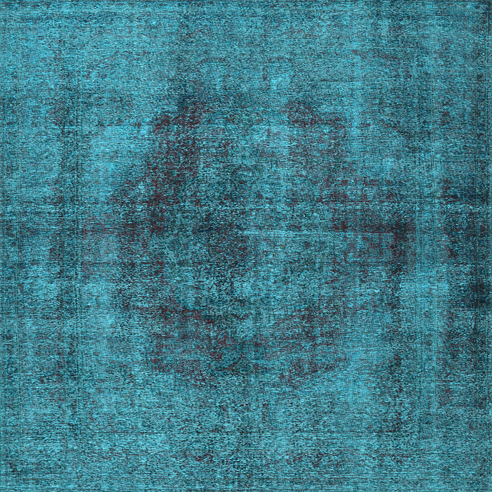 Square Machine Washable Persian Light Blue Traditional Rug, wshtr3816lblu
