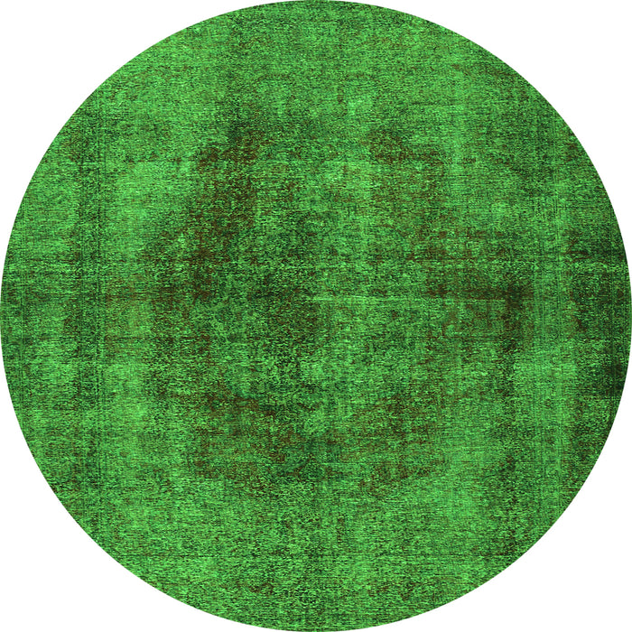 Square Persian Green Traditional Rug, tr3816grn