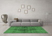 Machine Washable Persian Emerald Green Traditional Area Rugs in a Living Room,, wshtr3816emgrn