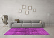 Machine Washable Persian Pink Traditional Rug in a Living Room, wshtr3816pnk