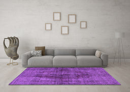 Machine Washable Persian Purple Traditional Area Rugs in a Living Room, wshtr3816pur