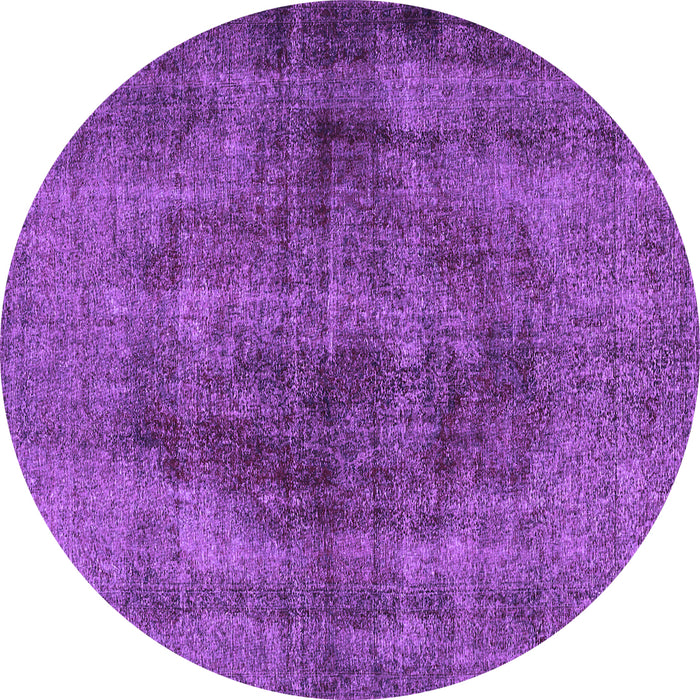 Round Machine Washable Persian Purple Traditional Area Rugs, wshtr3816pur