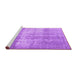 Sideview of Machine Washable Persian Purple Traditional Area Rugs, wshtr3817pur