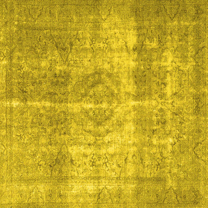Square Persian Yellow Traditional Rug, tr3817yw