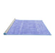 Sideview of Machine Washable Persian Blue Traditional Rug, wshtr3818blu