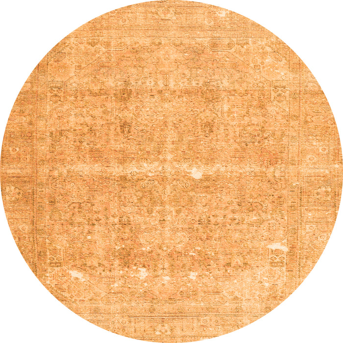 Square Persian Orange Traditional Rug, tr3818org