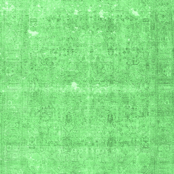 Machine Washable Persian Emerald Green Traditional Area Rugs, wshtr3818emgrn