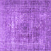 Square Persian Purple Traditional Rug, tr3819pur