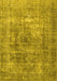 Machine Washable Persian Yellow Traditional Rug, wshtr3819yw