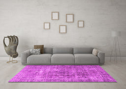 Machine Washable Persian Pink Traditional Rug in a Living Room, wshtr3819pnk