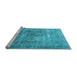 Sideview of Machine Washable Persian Light Blue Traditional Rug, wshtr3819lblu