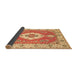 Sideview of Medallion Brown Traditional Rug, tr381brn