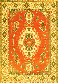 Medallion Yellow Traditional Rug, tr381yw